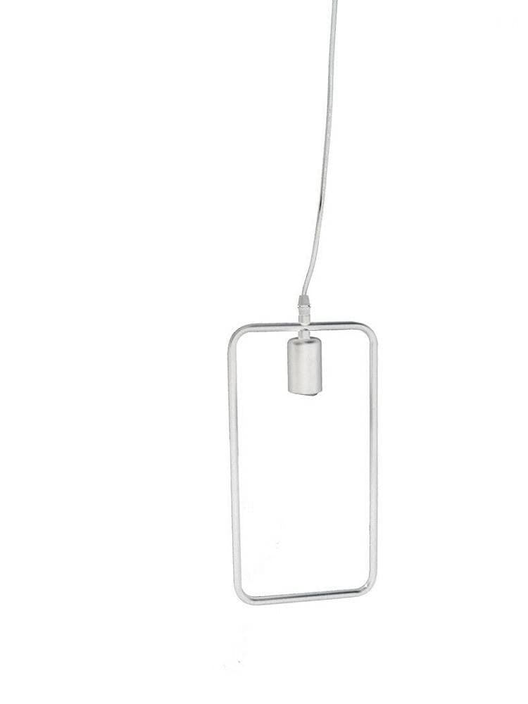 LAMPADARIO SOFFITTO A SOSPENSIONE RETTANGOLARE LAMPADA MODERNA ATTACCO E27 B35-Q - 3