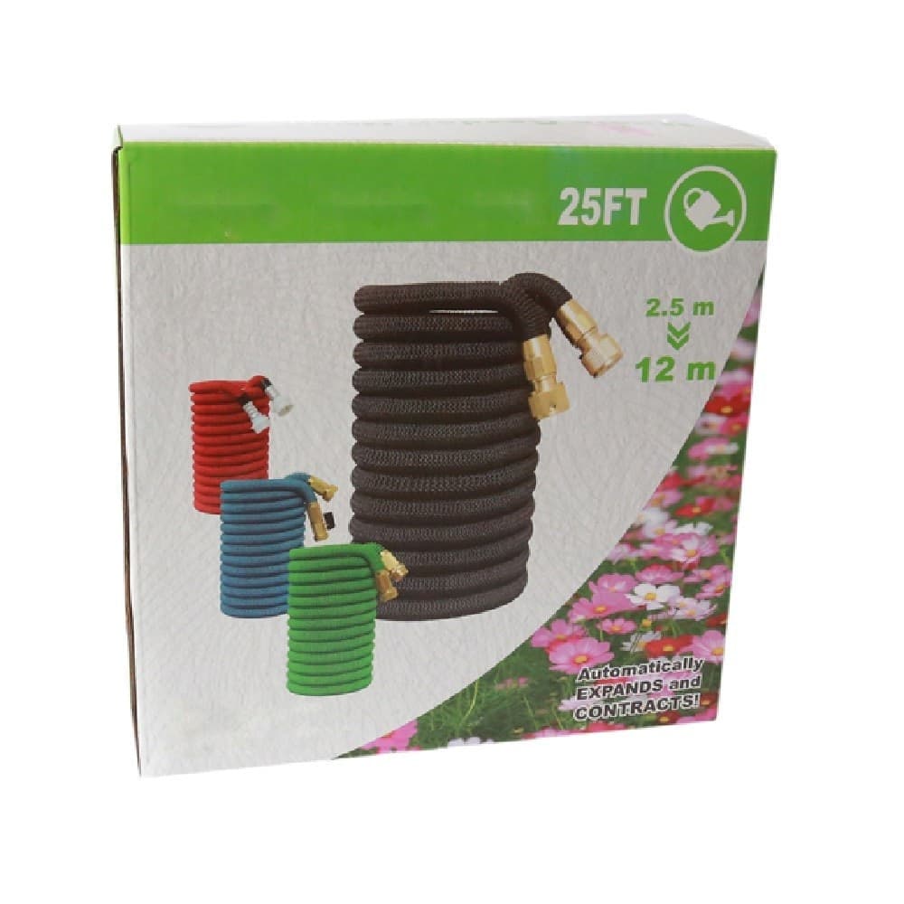 TUBO ESTENSIBILE FLESSIBILE IRRIGAZIONE GIARDINO MULTIGETTO PISTOLA 12 METRI - 7