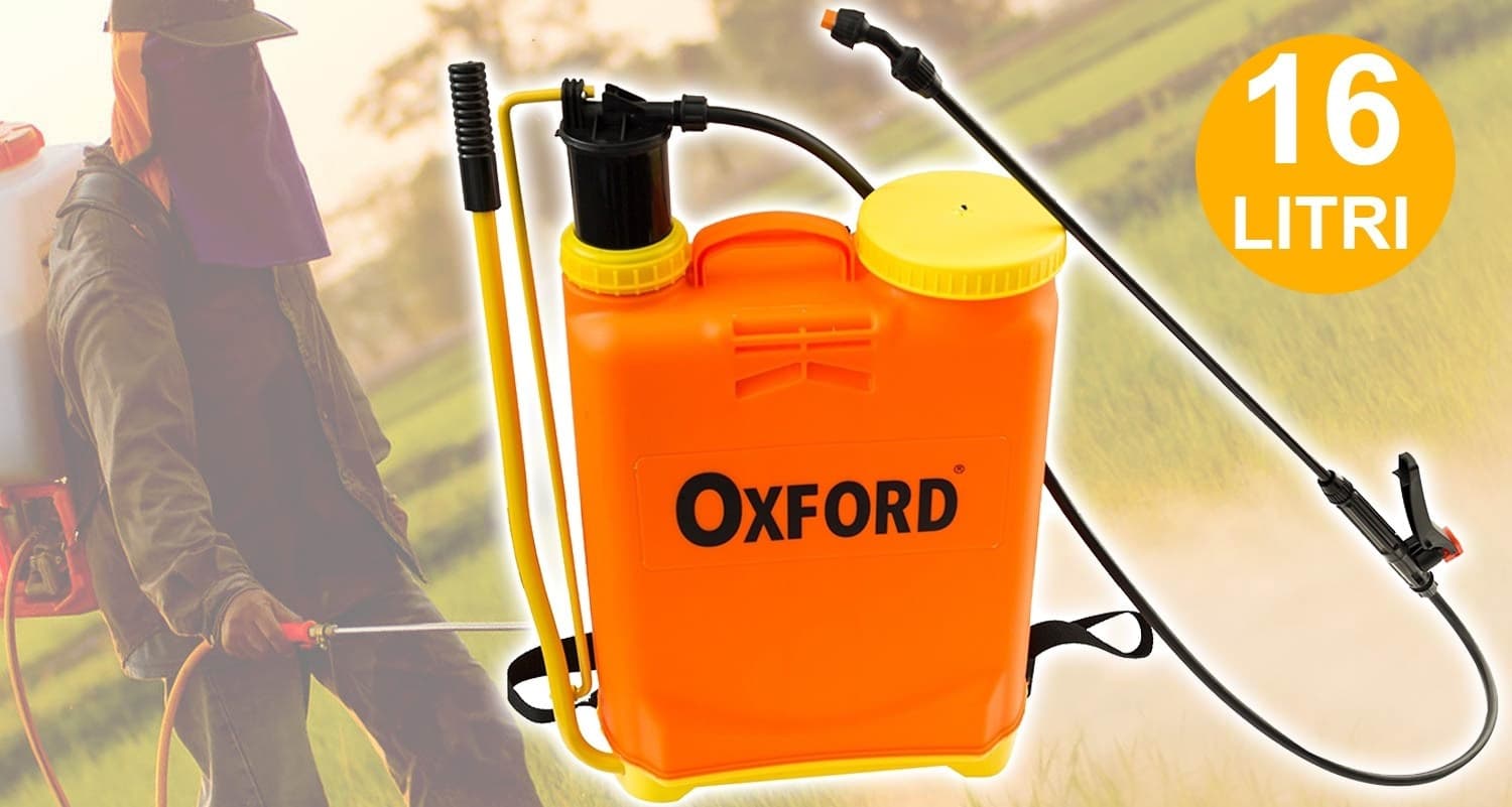 NEBULIZZATORE SPRUZZATORE ZAINO A SPALLA DA 16 LT IRRORATRICE MANUALE A POMPA - 7
