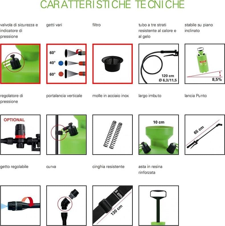POMPA NEBULIZZATORE A MANO IRRIGAZIONE DI MARTINO GARDEN 5 GIARDINO PROFESSIONAL - 2