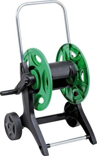 CARRELLO AVVOLGI TUBO IRRIGAZIONE GIARDINO CON DUE RUOTE ATTACCO RAPIDO STANDARD - 3
