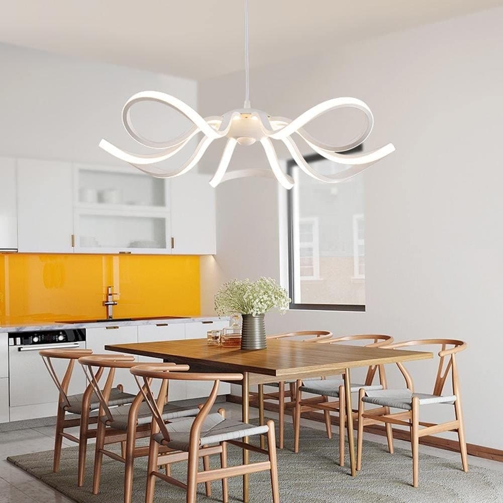 LAMPADARIO SOFFITTO LED 45W FIORE MODERNO LAMPADA LUCE FREDDA CALDA NATURALE B38 - 4