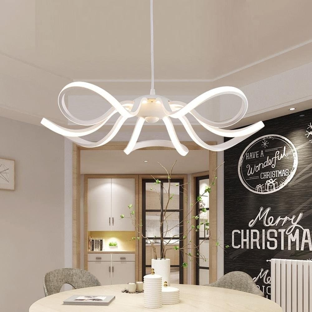 LAMPADARIO SOFFITTO LED 45W FIORE MODERNO LAMPADA LUCE FREDDA CALDA NATURALE B38 - 9