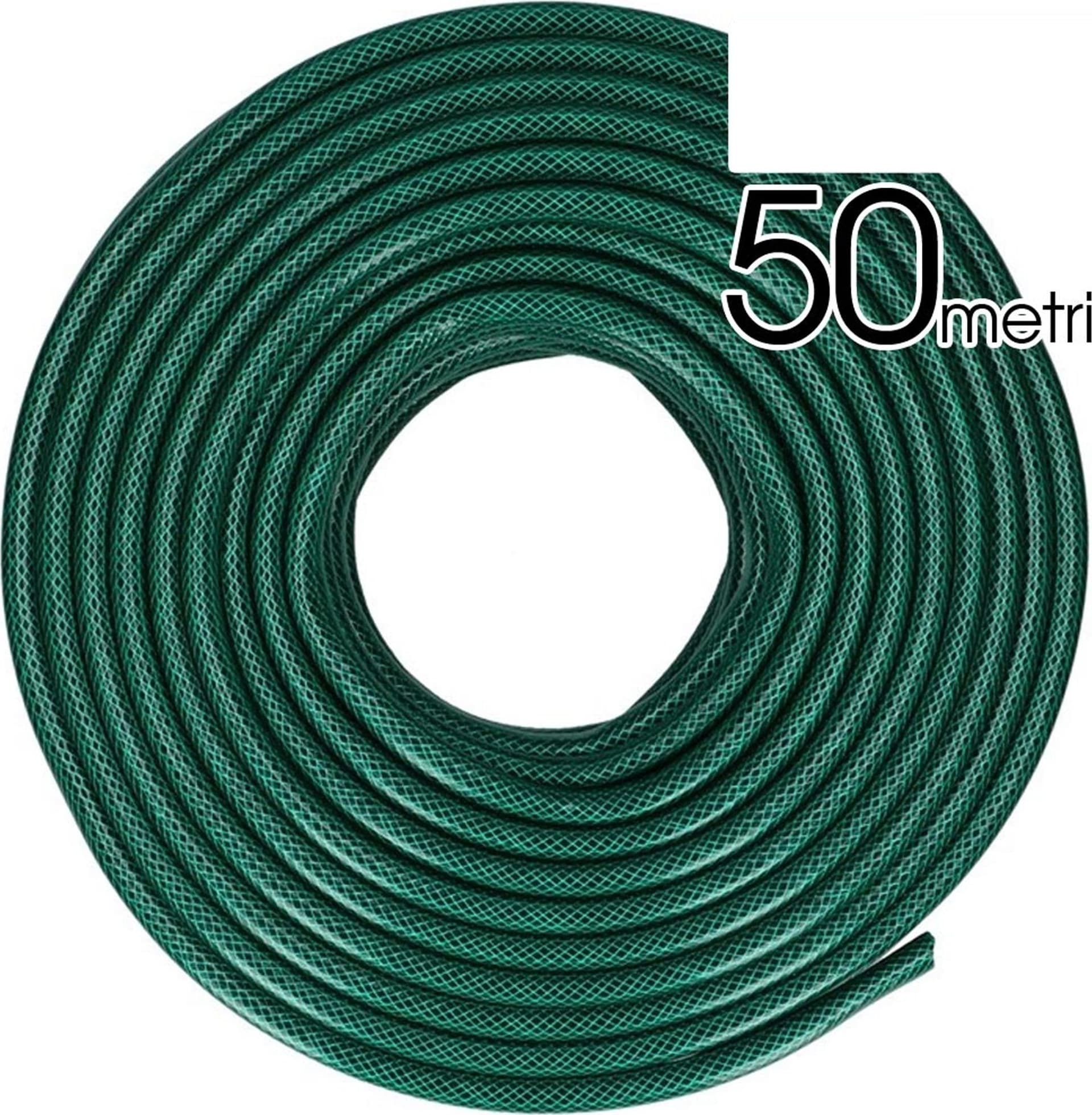 TUBO DA GIARDINO RINFORZATO 50 MT VERDE CLASSICO 3 STRATI BOBINA IRRIGAZIONE - 2