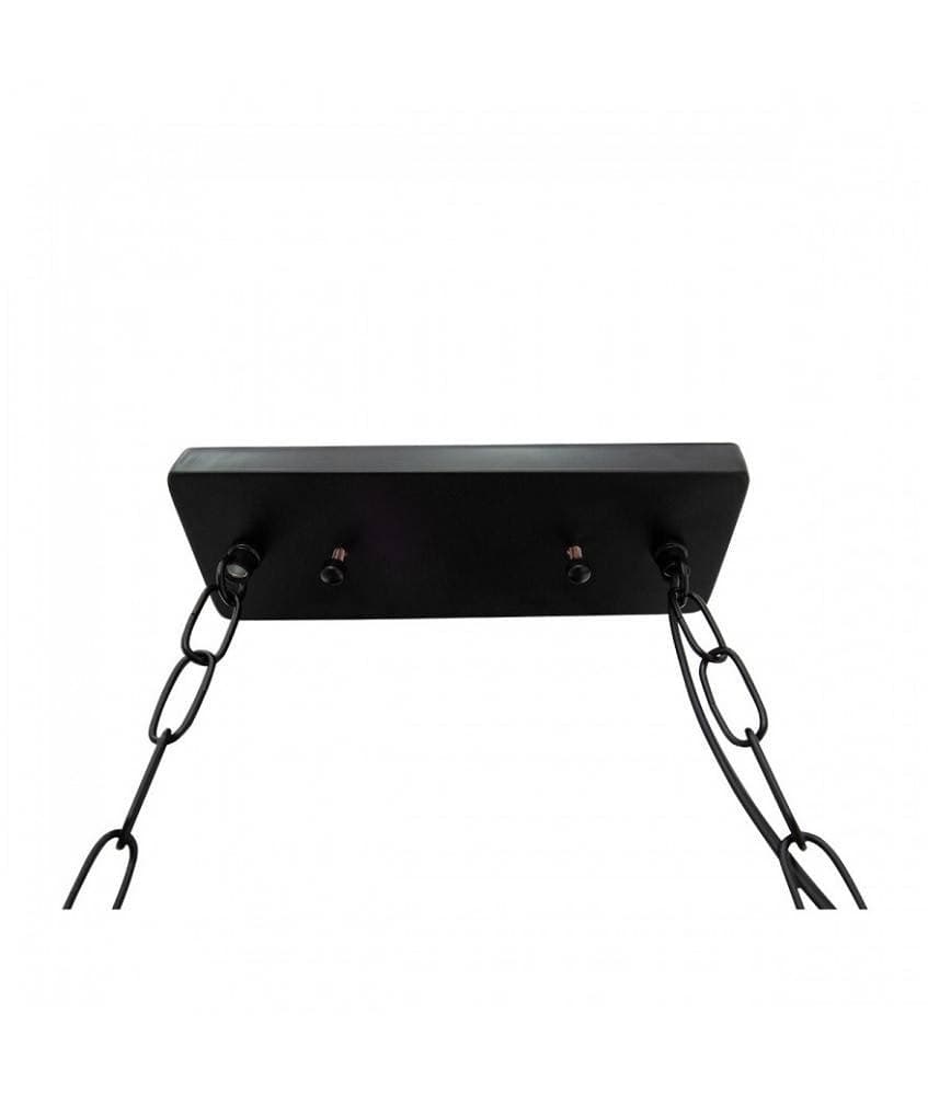 LAMPADARIO SOSPENSIONE DESIGN GUITAR IN LEGNO FORMA CHITARRA 6 ATTACCHI E27 A53 - 2
