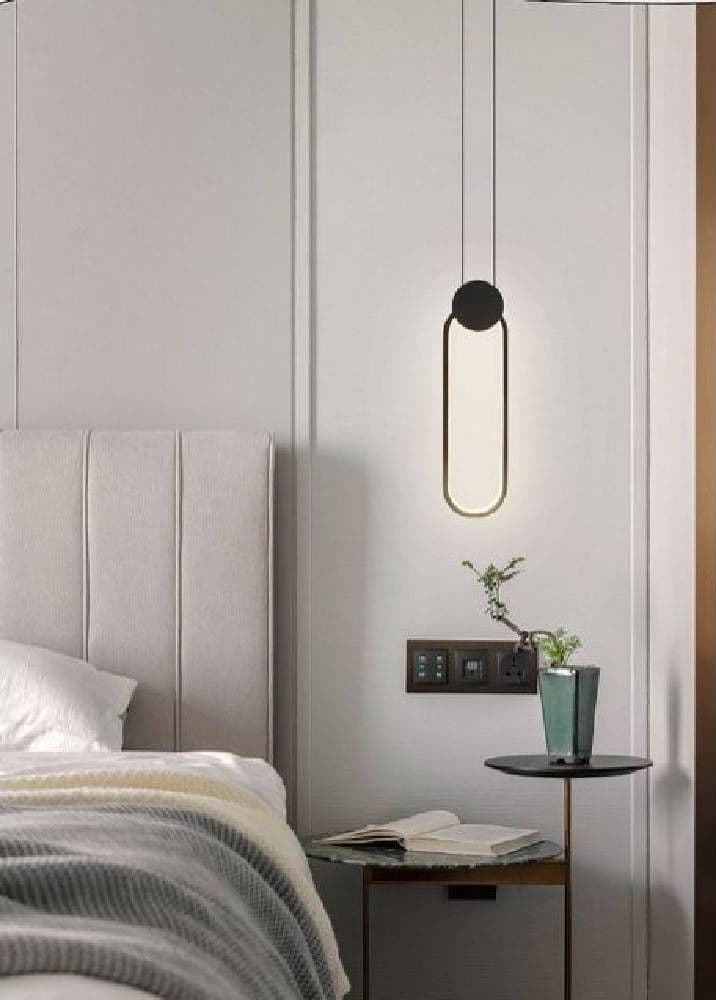 LAMPADARIO LED SOSPENSIONE MODERNO METALLO NERO 14W LUCE 3000K 4000K 6500K LP-03 - 6
