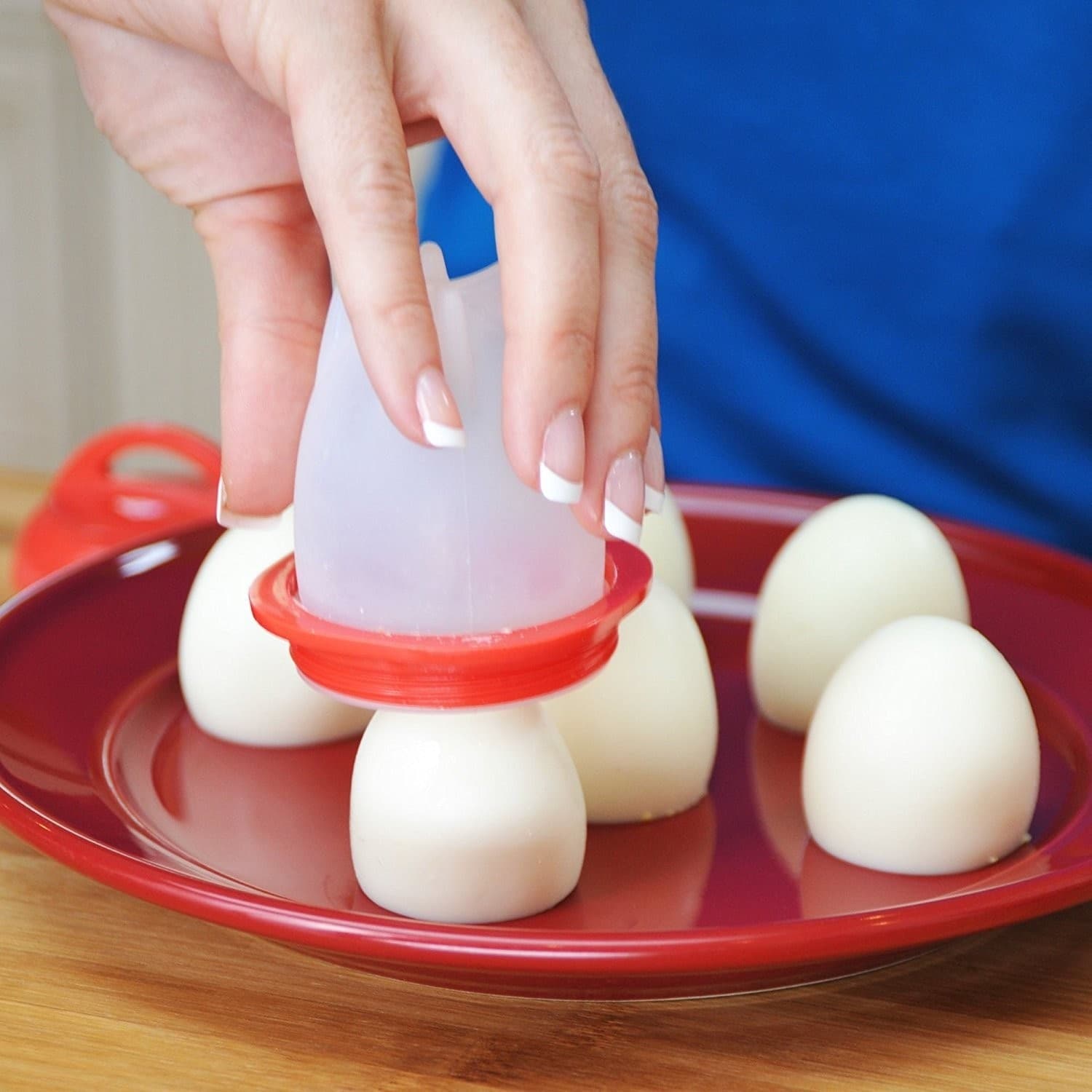 CUOCI UOVA IN SILICONE SENZA GUSCIO 6 PZ UOVO SODO FRITTATA OMELETTE EGGLETTES - 4