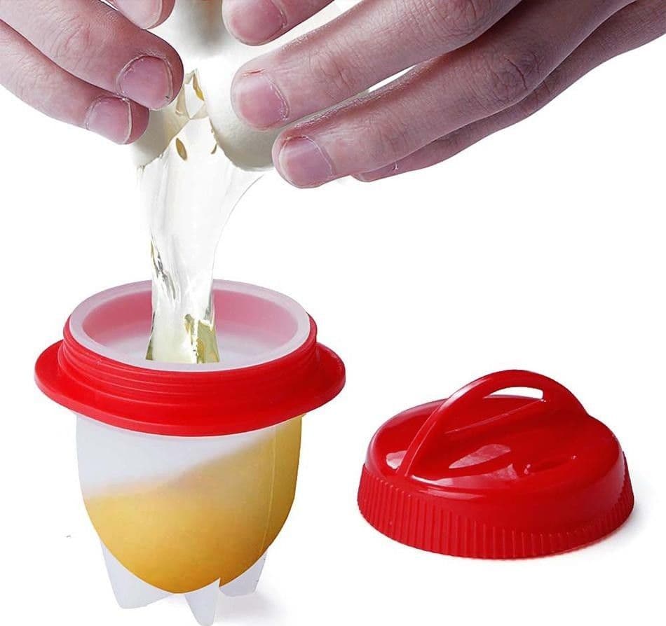CUOCI UOVA IN SILICONE SENZA GUSCIO 6 PZ UOVO SODO FRITTATA OMELETTE EGGLETTES - 7