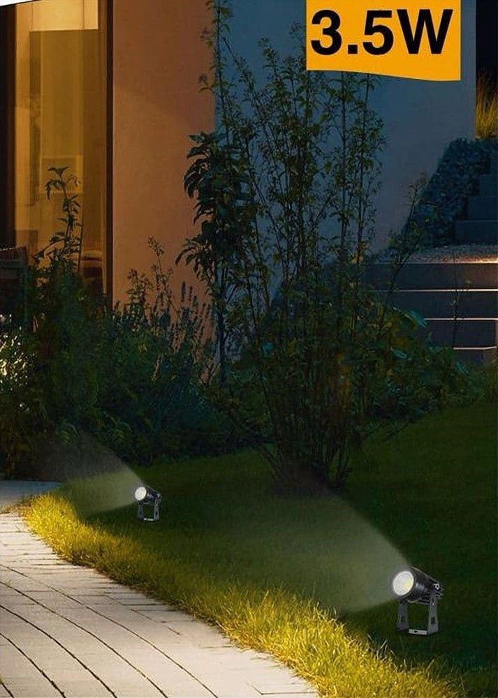 FARETTO LED 3,5 W NERO ES38 STAFFA ORIENTABILE ESTERNO VARIE TONALITA' LUCE IP65 - 5