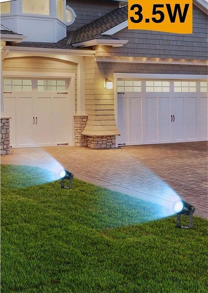 FARETTO LED 3,5 W NERO ES38 STAFFA ORIENTABILE ESTERNO VARIE TONALITA' LUCE IP65 - 8