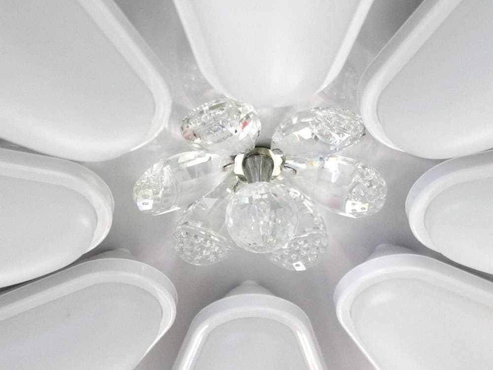 LAMPADARIO A FORMA DI FIORE MODERNO 80 WATT DOPPIA ILLUMINAZIONE PLAFONIERA C10 - 3