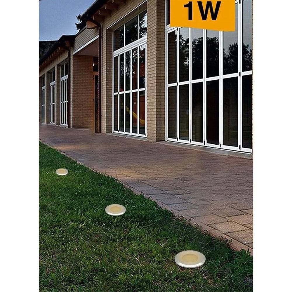 FARETTO INCASSO SEGNAPASSO 12V 1 WATT LUCE 6500K 3000K 4000K VERDE BLU IP68 ES41 - 10