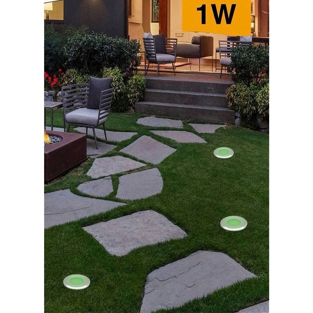 FARETTO INCASSO SEGNAPASSO 12V 1 WATT LUCE 6500K 3000K 4000K VERDE BLU IP68 ES41 - 9