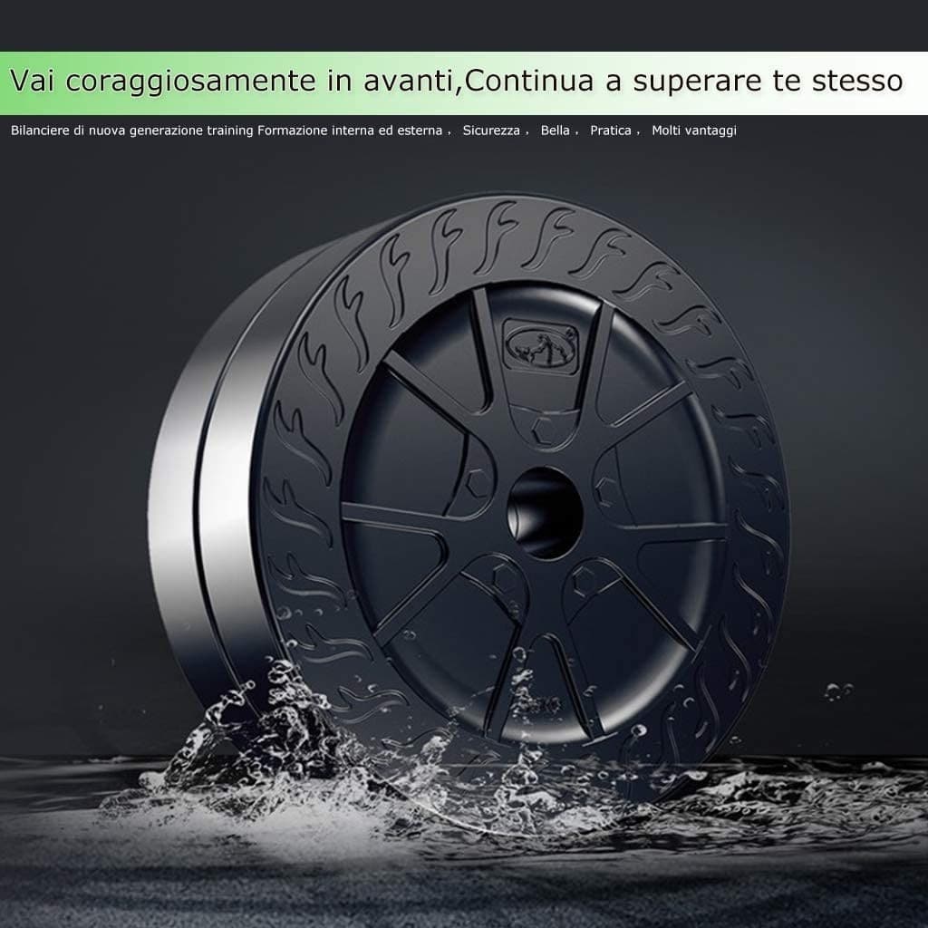 KIT 2IN1 BILANCIERE + MANUBRI CON PESI REGOLABILI COMPONIBILI PALESTRA TOT 10 KG - 9