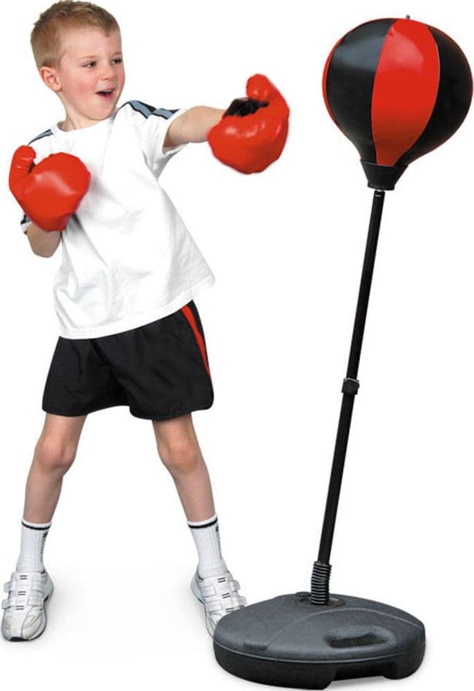 PUNCHBALL SPEED BALL PER BAMBINI ASTA REGOLABILE PALLA PUNCH BOXE SUPPORTO MOLLA - 2