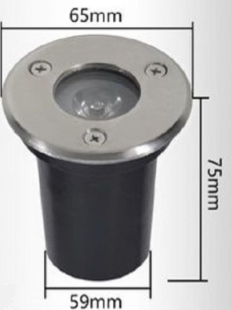 FARETTO LED INCASSO SEGNAPASSI CALPESTABILE 1,5 W LUCE 4000K 6500K 3000K ES07 - 7