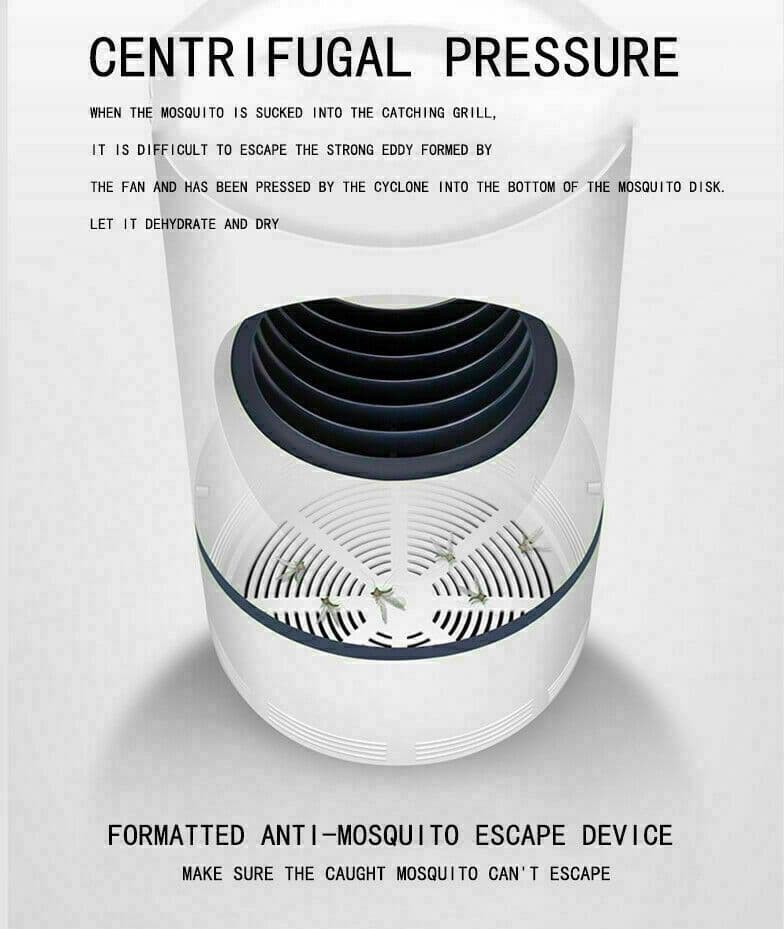 LAMPADA ANTI ZANZARE INSETTI MOSCHE ZANZARIERA ELETTRICA USB LED ASPIRATORE FAN - 6