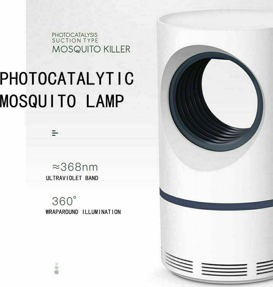 LAMPADA ANTI ZANZARE INSETTI MOSCHE ZANZARIERA ELETTRICA USB LED ASPIRATORE FAN - 7