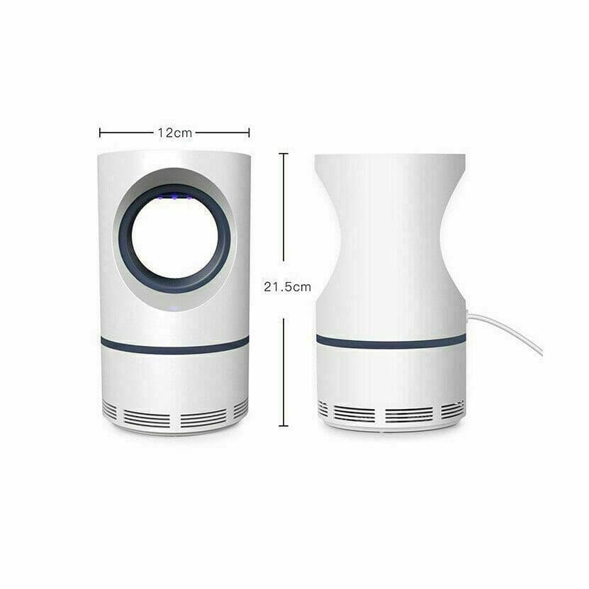 LAMPADA ANTI ZANZARE INSETTI MOSCHE ZANZARIERA ELETTRICA USB LED ASPIRATORE FAN - 8