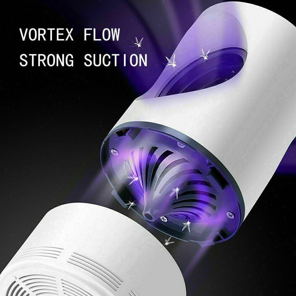 LAMPADA ANTI ZANZARE INSETTI MOSCHE ZANZARIERA ELETTRICA USB LED ASPIRATORE FAN - 10
