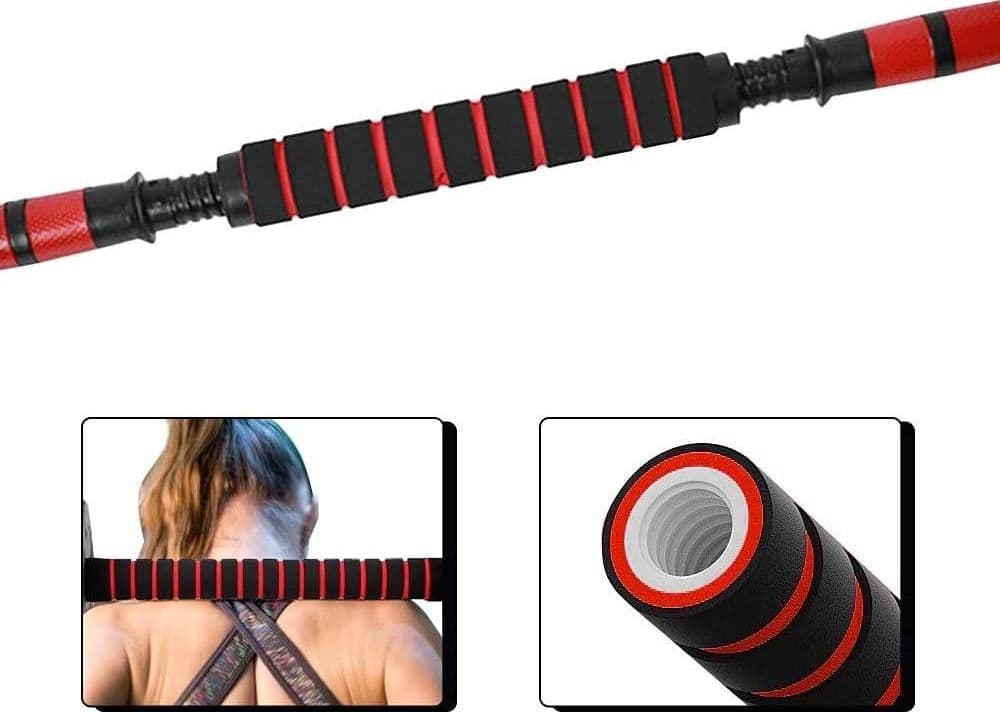SET MANUBRI BILANCIERE CON BIELLA REGOLABILI 25KG ALLENAMENTO CORPO PALESTRA CASA - 8