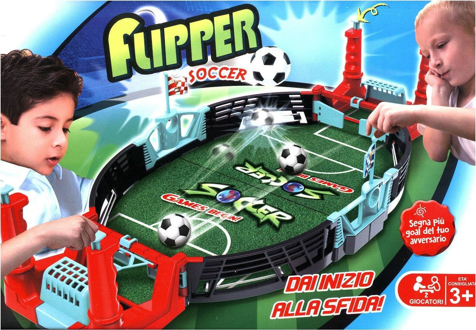 FLIPPER CALCIO GIOCO CALCETTO DA TAVOLO PER DUE GIOCATORI PASSATEMPO PER BAMBINI - 4