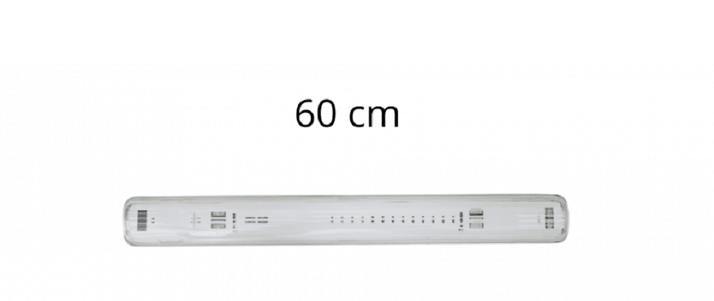 PLAFONIERA STAGNA 1 NEON LED TUBO T8 G13 60CM 220V PARETE SOFFITTO IP65 T8-60SS - 4