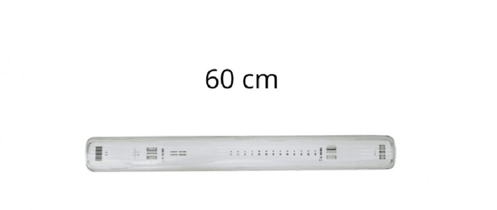 PLAFONIERA STAGNA 1 NEON LED TUBO T8 G13 60CM 220V PARETE SOFFITTO IP65 T8-60SS - 4