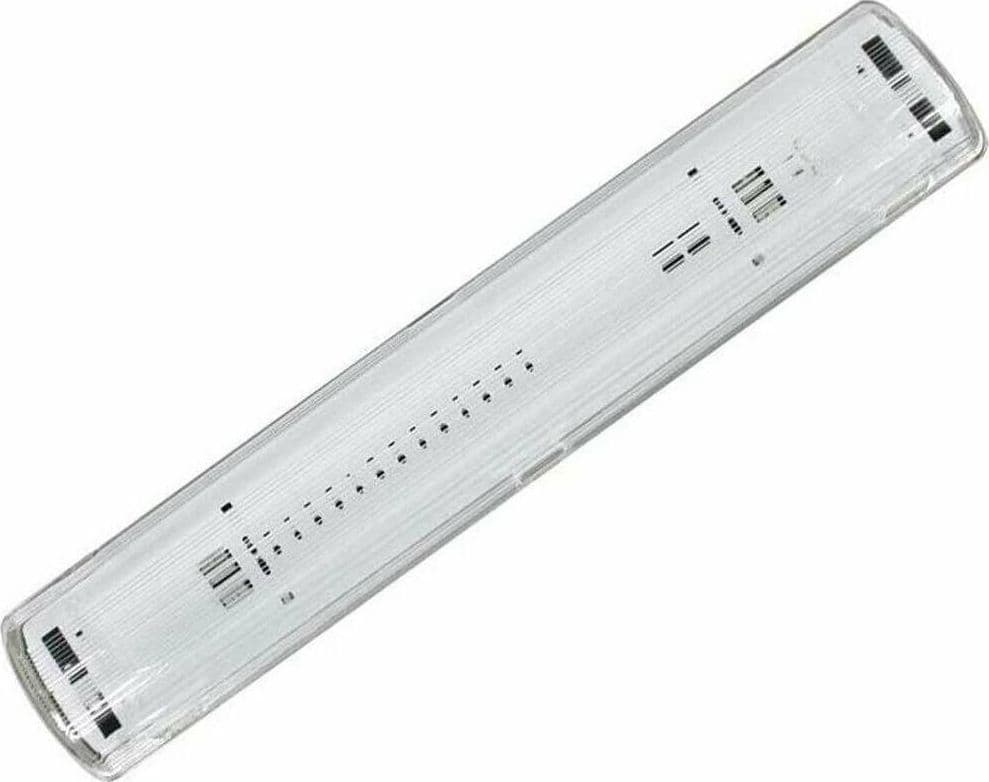 PLAFONIERA STAGNA 2 NEON LED TUBO T8 G13 120 CM DA PARETE SOFFITTO IP65 T8-120S - 2