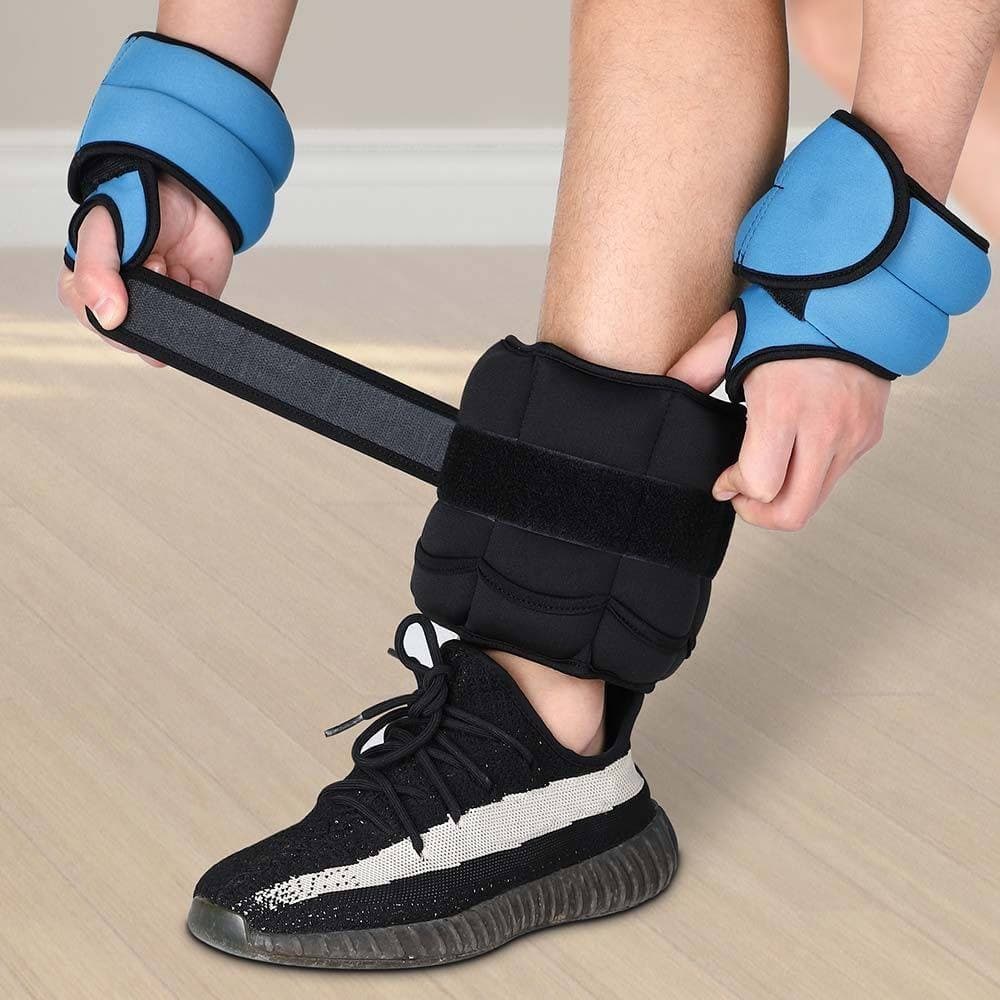 SET 2 PESI POLSI E CAVIGLIE 1,25 KG ALLENAMENTO PALESTRA AEROBICA FITNESS NERO - 3