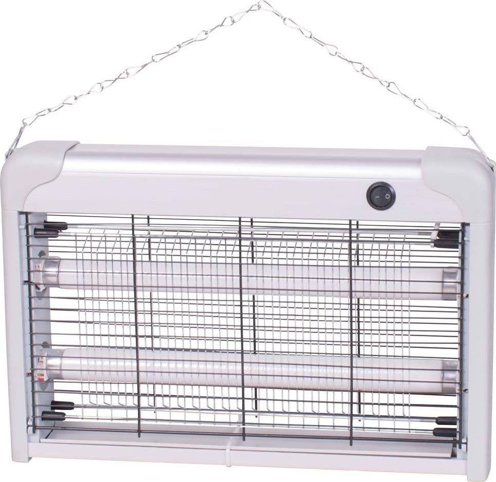 ZANZARIERA ELETTRICA SLIM ANTI ZANZARE MOSCHE 2 LAMPADE UV LED 20W 39 X 26 X 6CM