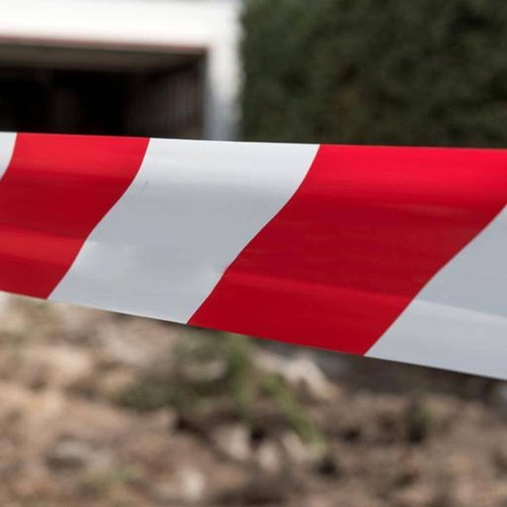 NASTRO SEGNALETICO DI SICUREZZA ROTOLO DA 50 MT SEGNA PERCORSO BIANCO ROSSO - 3