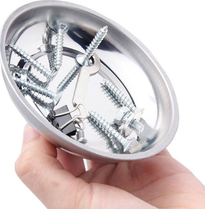 SET 3PZ VASSOIO VASCHETTA PIATTO MAGNETICO PORTA MINUTERIA VITI BULLONI 7/11/15 - 5