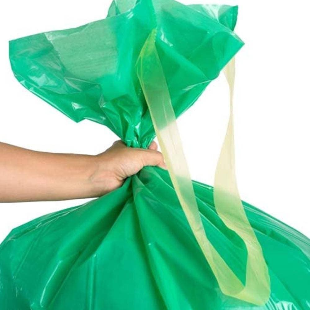 ROTOLI SACCHETTI SPAZZATURA SACCO GIARDINAGGIO 150LT 80X120CM CON LACCETTI 20PZ - 4