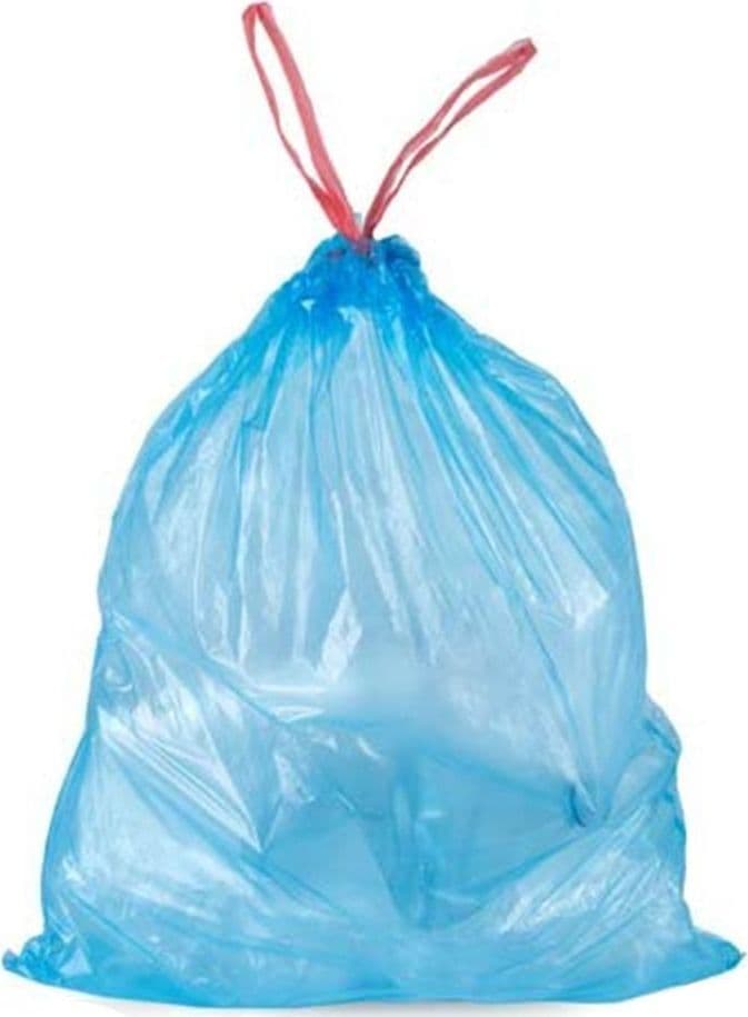5 ROTOLI SACCHETTI BUSTE SPAZZATURA PROFUMATI 30LT 50X60CM CON MANICI BLU 100PZ - 2