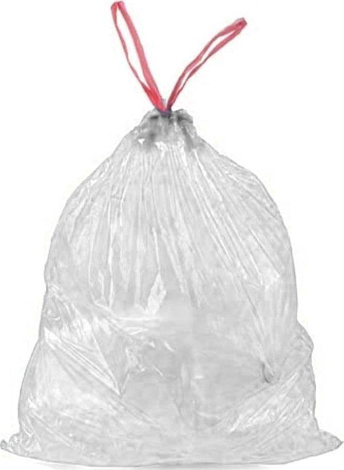 5 ROTOLI SACCHETTI BUSTE SPAZZATURA PROFUMATI 30LT 50X60 CON MANICI BIANCO 100PZ - 2