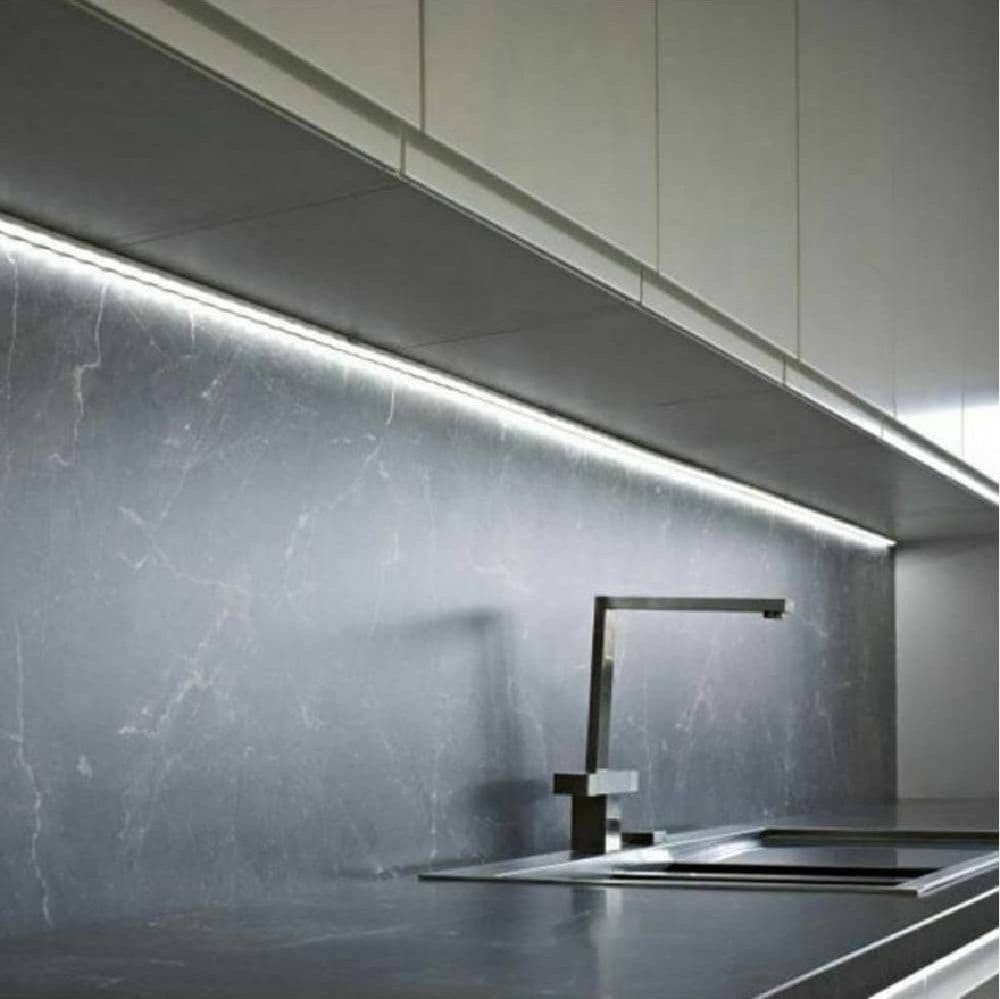 PLAFONIERA LED NEON T5 SOTTOPENSILE VETRO TRASPARENTE 18 WATT 90 CM - 2