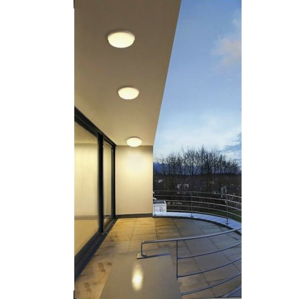 PLAFONIERA A SOFFITTO DA GIARDINO A LED 24W LUCE FREDDA CALDA NATURALE IP65 ES52 - 5