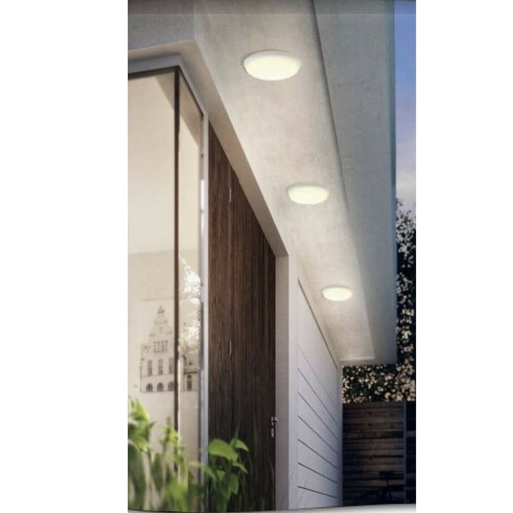 PLAFONIERA A SOFFITTO DA GIARDINO A LED 24W LUCE FREDDA CALDA NATURALE IP65 ES52 - 4
