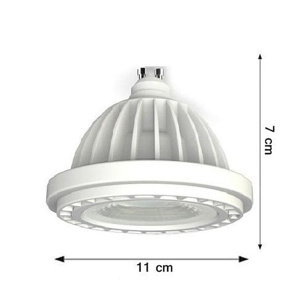 FARETTO LAMPADA A LED COB GU10 20W AR111 1800LUMEN LUCE CALDA FREDDA COLORE - 5