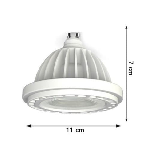 FARETTO LAMPADA A LED COB GU10 20W AR111 1800LUMEN LUCE CALDA FREDDA COLORE - 5
