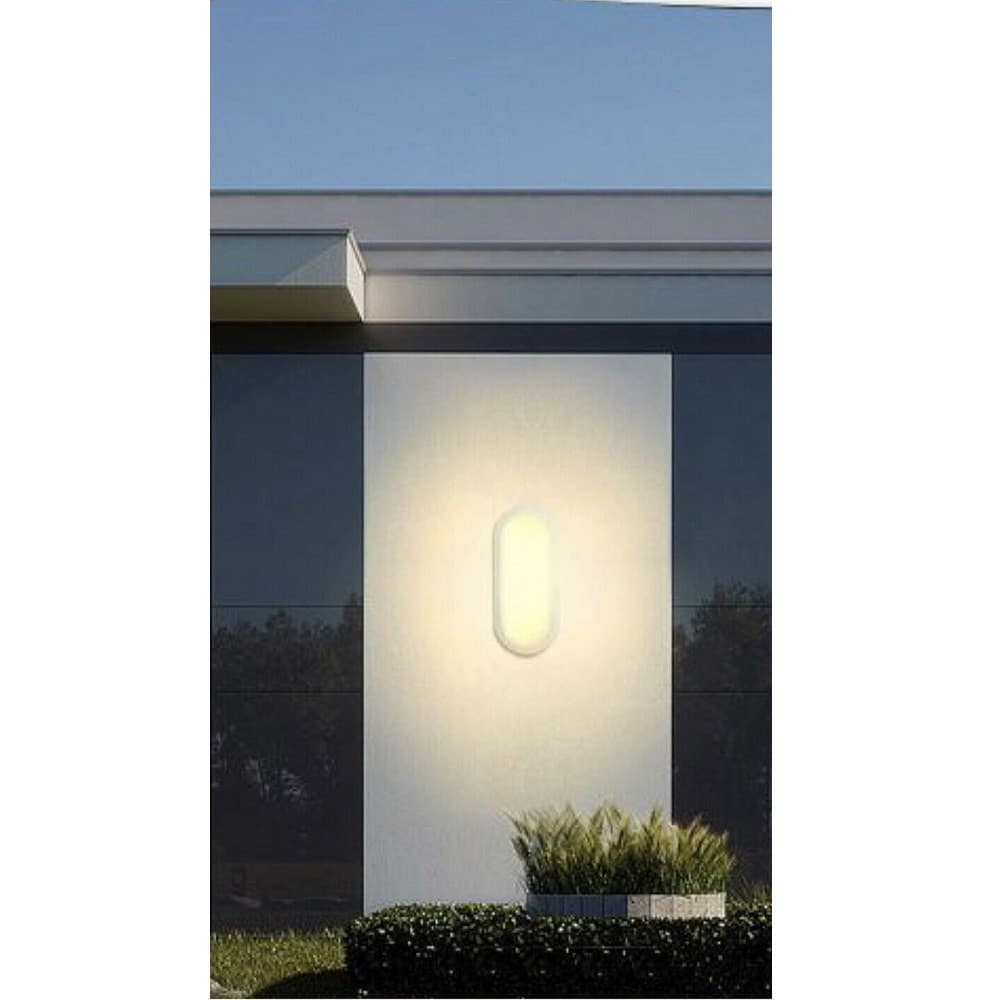 APPLIQUE MURO LED 18W PLAFONIERA GIARDINO TARTARUGA IP65 6500K 3000K 4000K ES51 - 5
