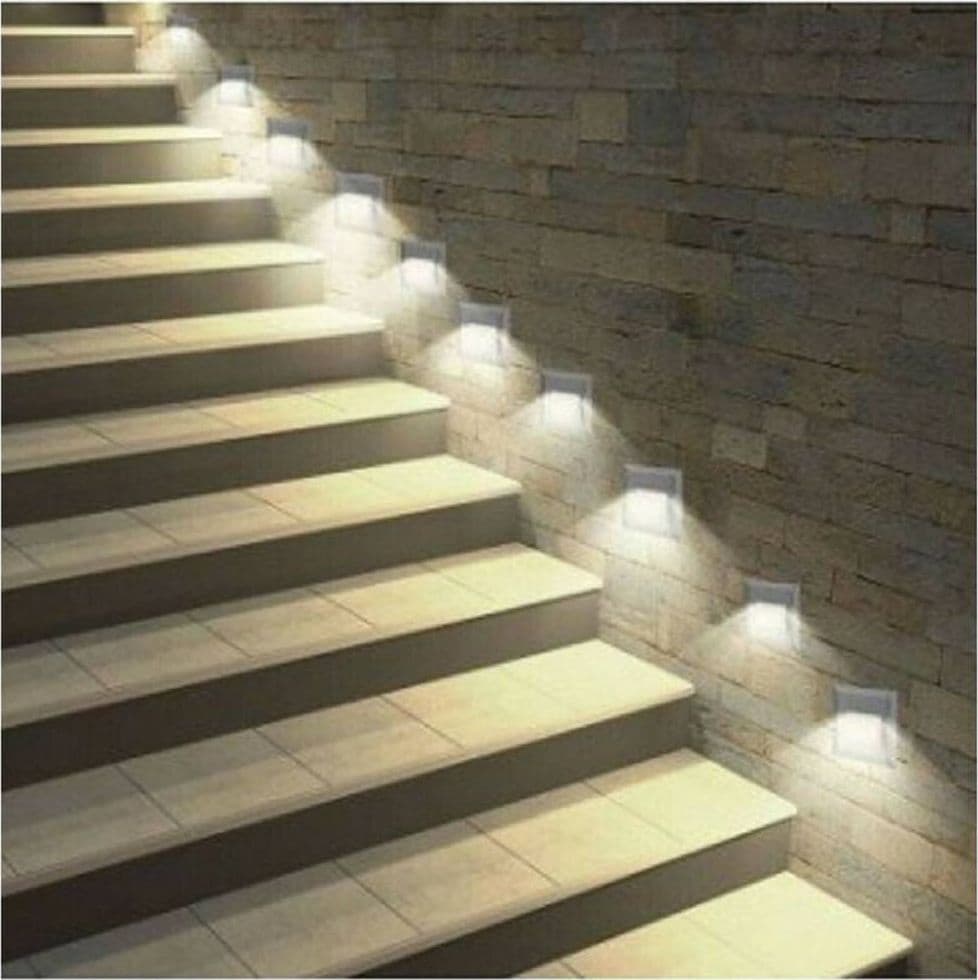 SEGNAPASSO A LED 3 W FARETTO APPLIQUE LUCE FREDDA CALDA NATURALE IP65 ES49 NERO - 2