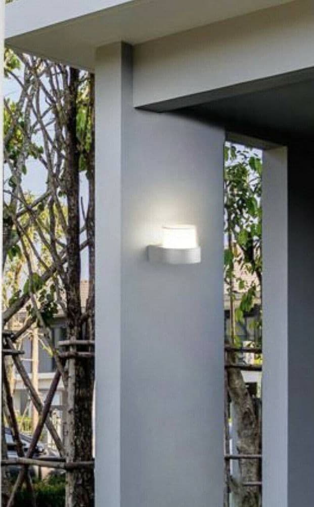 APPLIQUE MODERNA A LED GRIGIO ESTERNO DA PARETE 7 W LUCE 6500K 3000K 4000K ES57 - 4