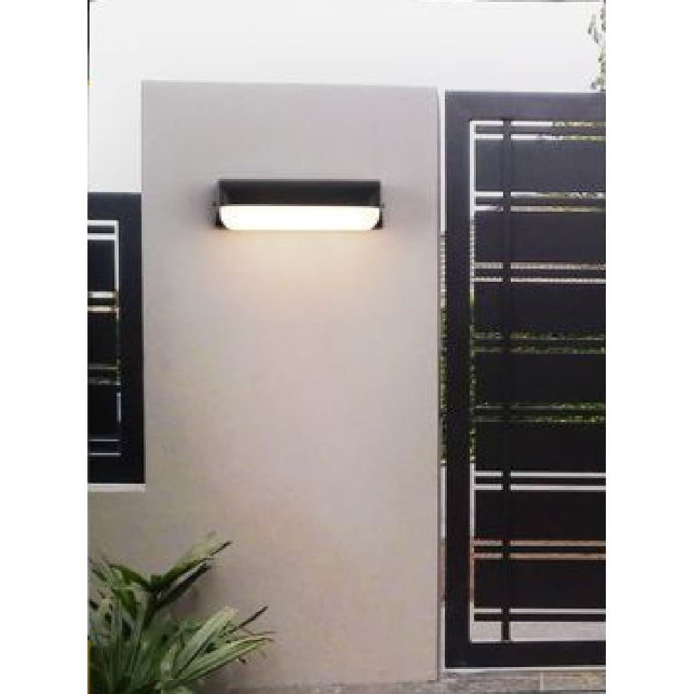 APPLIQUE NERO DA ESTERNO 12 WATT LUCE CALDA FREDDA NATURALE ES63 - 6