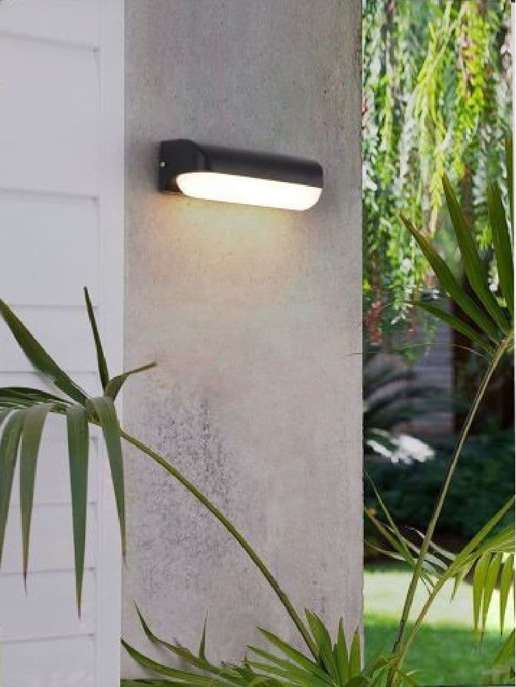 APPLIQUE NERO DA ESTERNO 12 WATT LUCE CALDA FREDDA NATURALE ES63 - 2