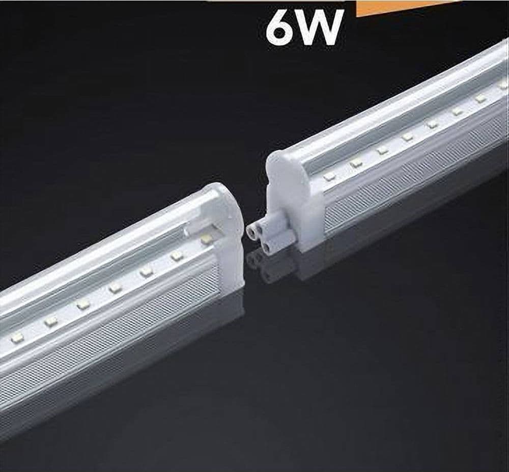 PLAFONIERA LED NEON T5 SOTTOPENSILE VETRO TRASPARENTE 6 WATT 30 CM - 5