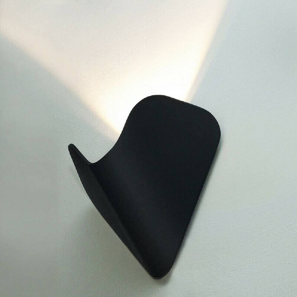 APPLIQUE LED ESTERNO PARETE 12 W ALLUMINIO NERO LUCE FREDDA CALDA NATURALE ES61 - 2