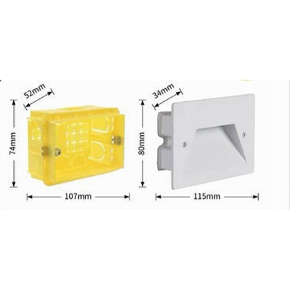 SEGNAPASSO A LED 3W FARETTO APPLIQUE BIANCO LUCE FREDDA CALDA NATURALE IP65 ES49 - 6