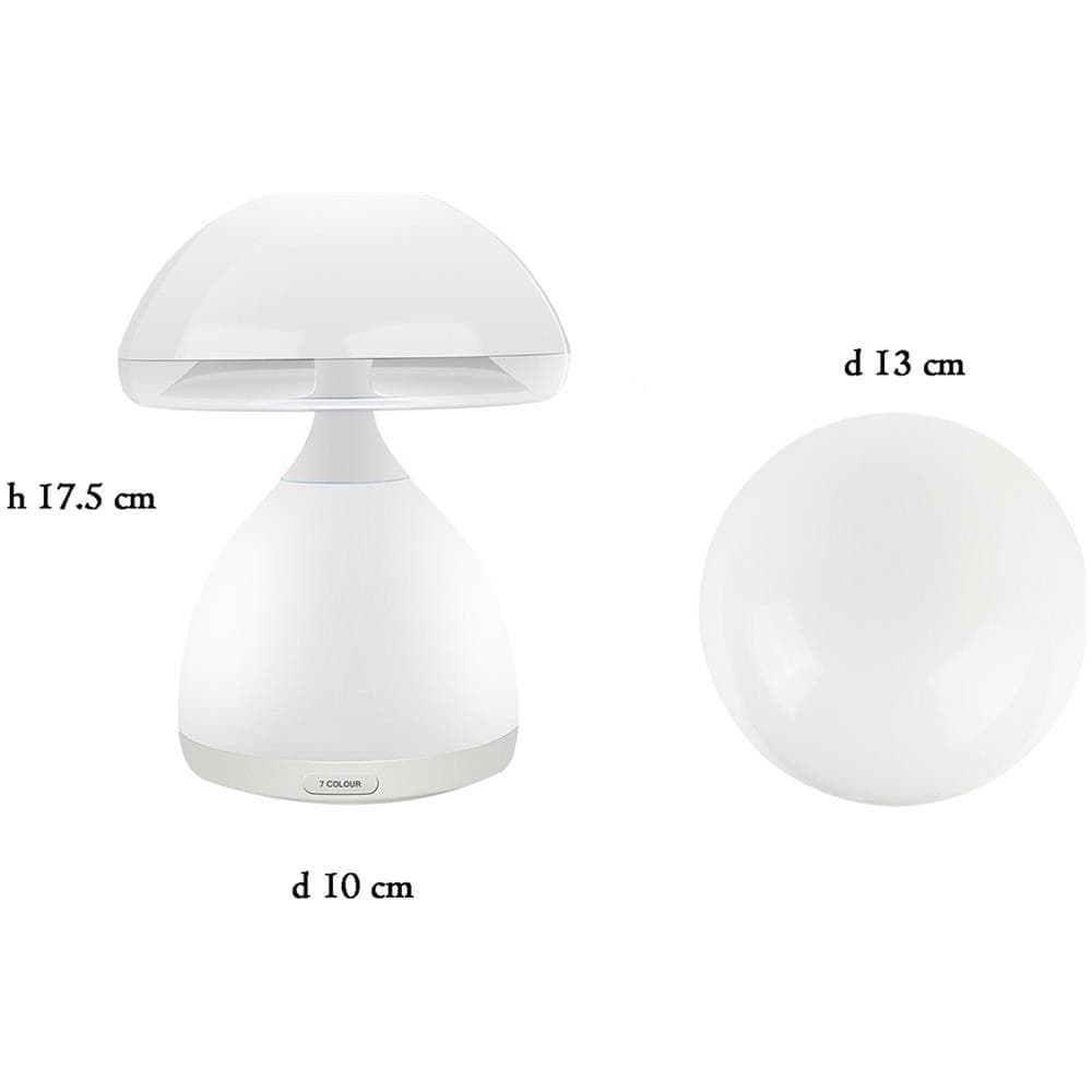 LAMPADA LED RGB A FUNGO COLORI CROMOTERAPIA TAVOLO COMODINO 7 COLORI SENZA FILI - 3